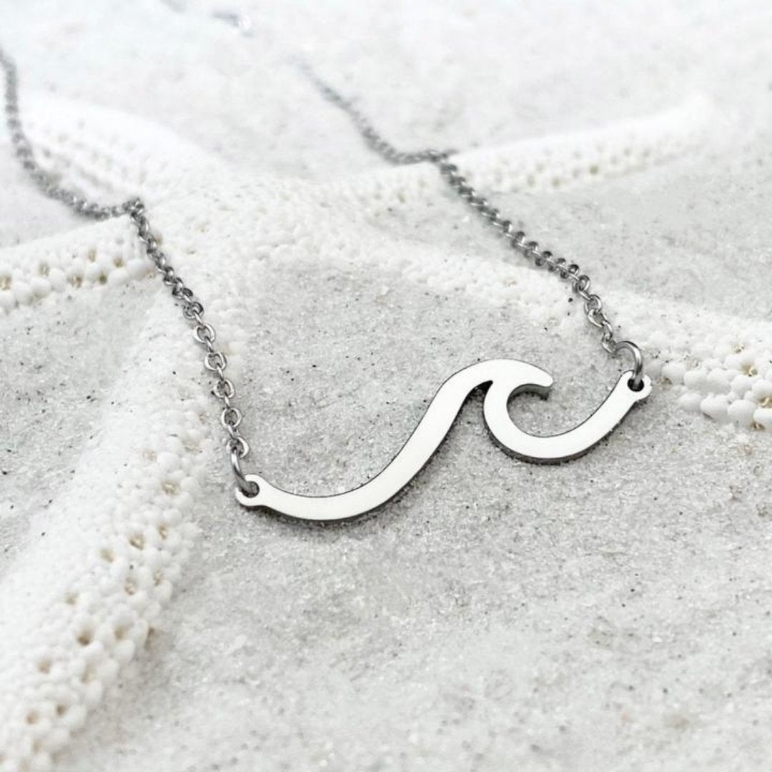1+1 Offer: Silver Sea Wave Necklace