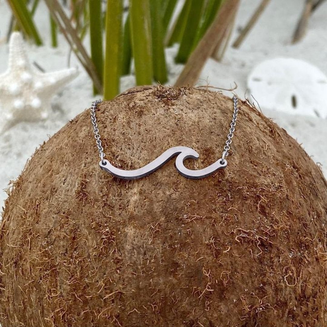 1+1 Offer: Silver Sea Wave Necklace