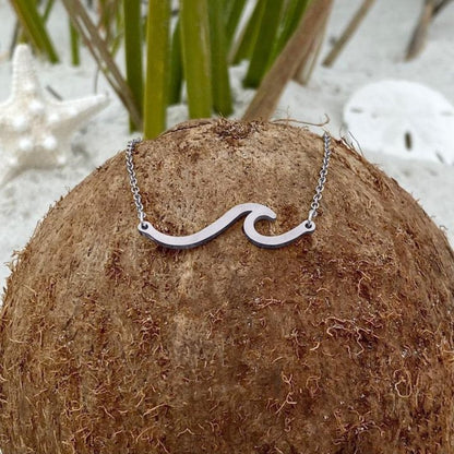 1+1 Offer: Silver Sea Wave Necklace