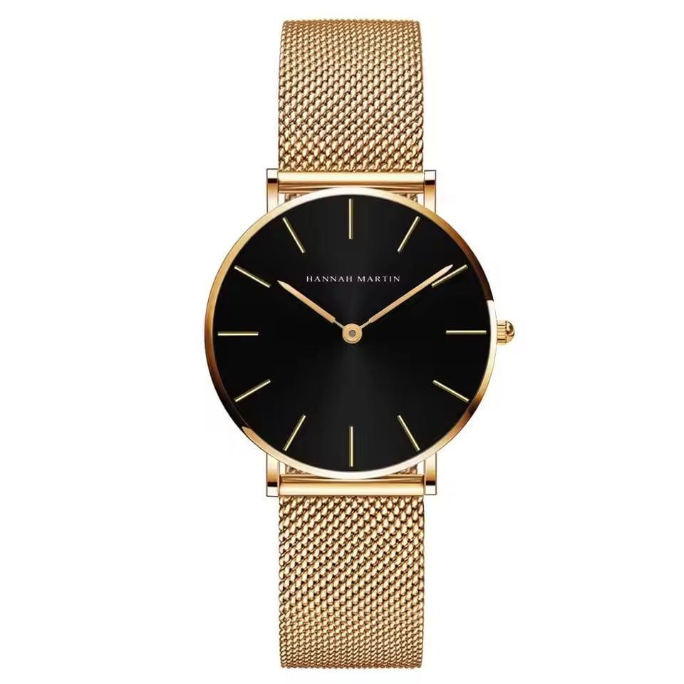 Elegant Rose Gold Wristwatch Featuring Quartz Movement