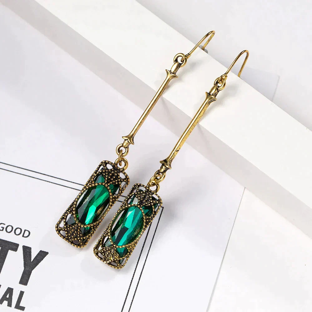 1+1 Offer: Green Lantern Pendant Earrings in Gold