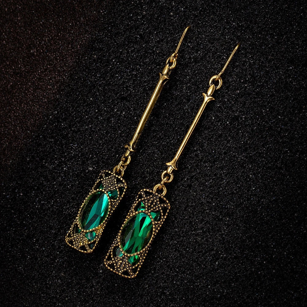 1+1 Offer: Green Lantern Pendant Earrings in Gold