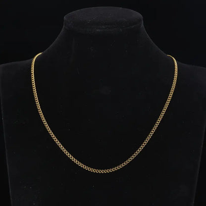 3mm Stainless Steel Cuban Link Chain Necklace – Sleek & Hypoallergenic