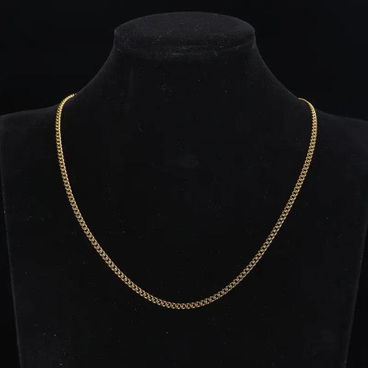 3mm Stainless Steel Cuban Link Chain Necklace – Sleek & Hypoallergenic