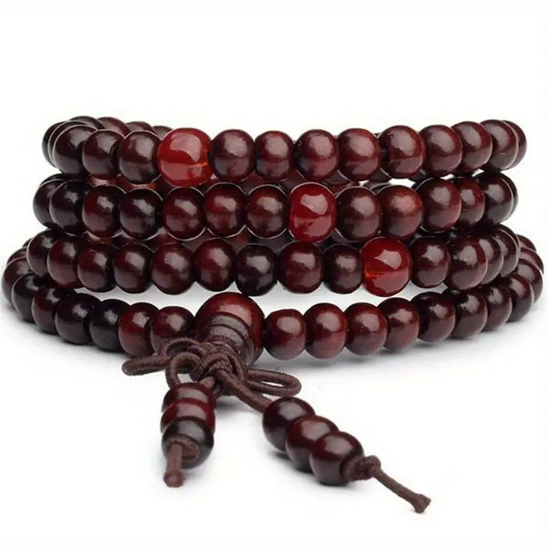 Luxurious Sandalwood Ebony 108 Bead Prayer Bracelet