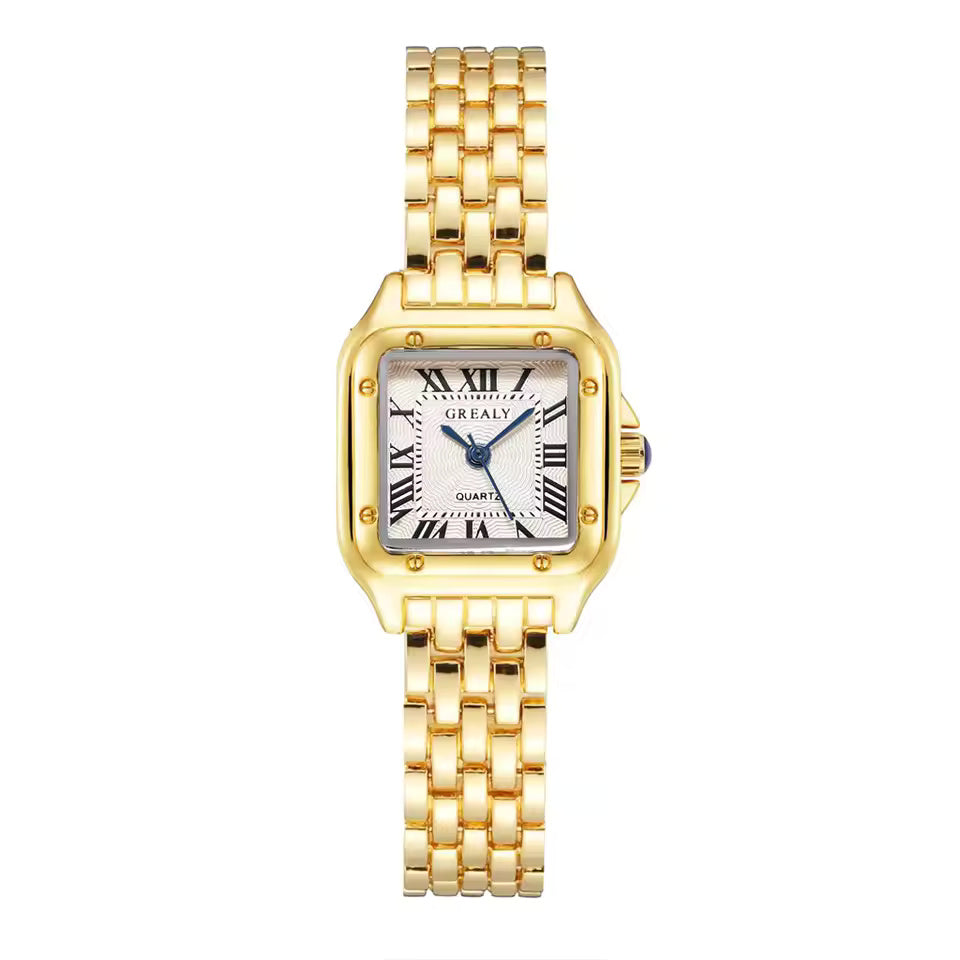 Radiant Gold Stainless Steel Quartz Luxury Timeless Watch