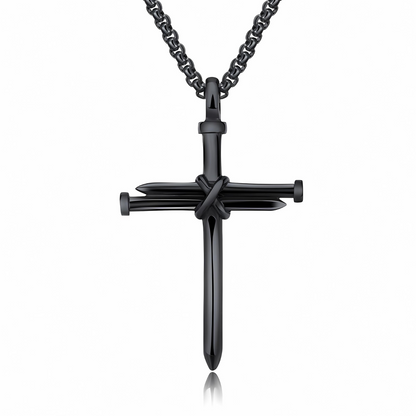 Necklace with nail cross