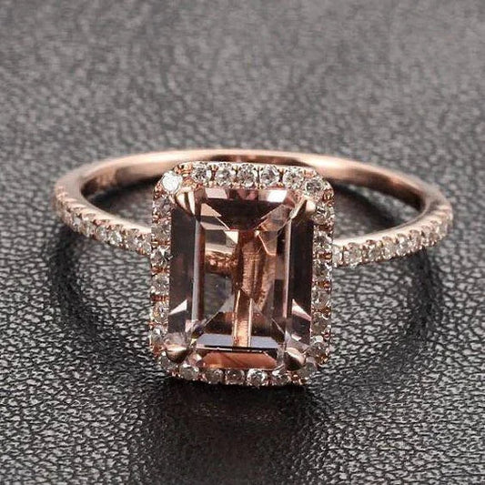 Vintge Rose Glass Ring