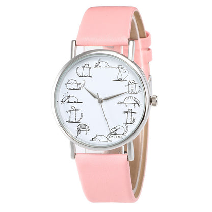 Sophisticated Multicolor Belt Quartz Watch For Women