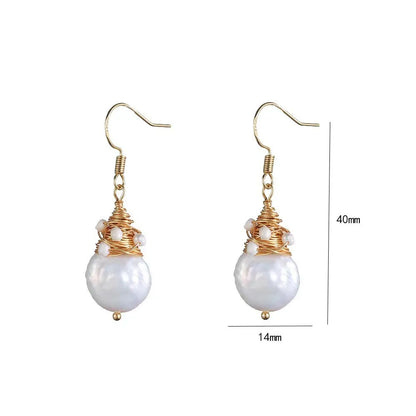 Retro Freshwater Pearl Special-Shaped Earrings