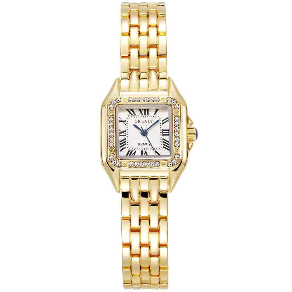 Radiant Gold Stainless Steel Quartz Luxury Timeless Watch