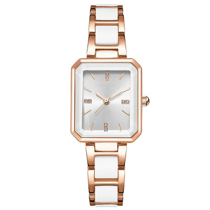 Sophisticated Ceramic Square Watch For Women Premium