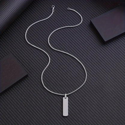 Simple Geometric Rhombus Stainless Steel Necklace