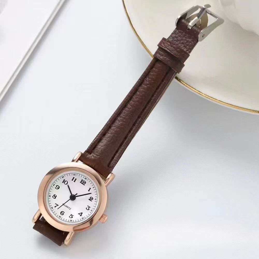 Timeless Korean Style Thin Strap Watch With Small Dial
