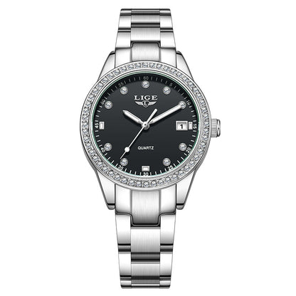 Timeless Diamond Encrusted Quartz Watch For Women Luxury