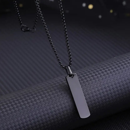 Simple Geometric Rhombus Stainless Steel Necklace