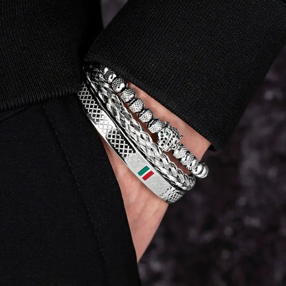 Luxurious Leopard Print Handbraided Leather Bracelet