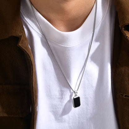 Luxurious Turquoise Tiger Eye Stone Pendant Necklace