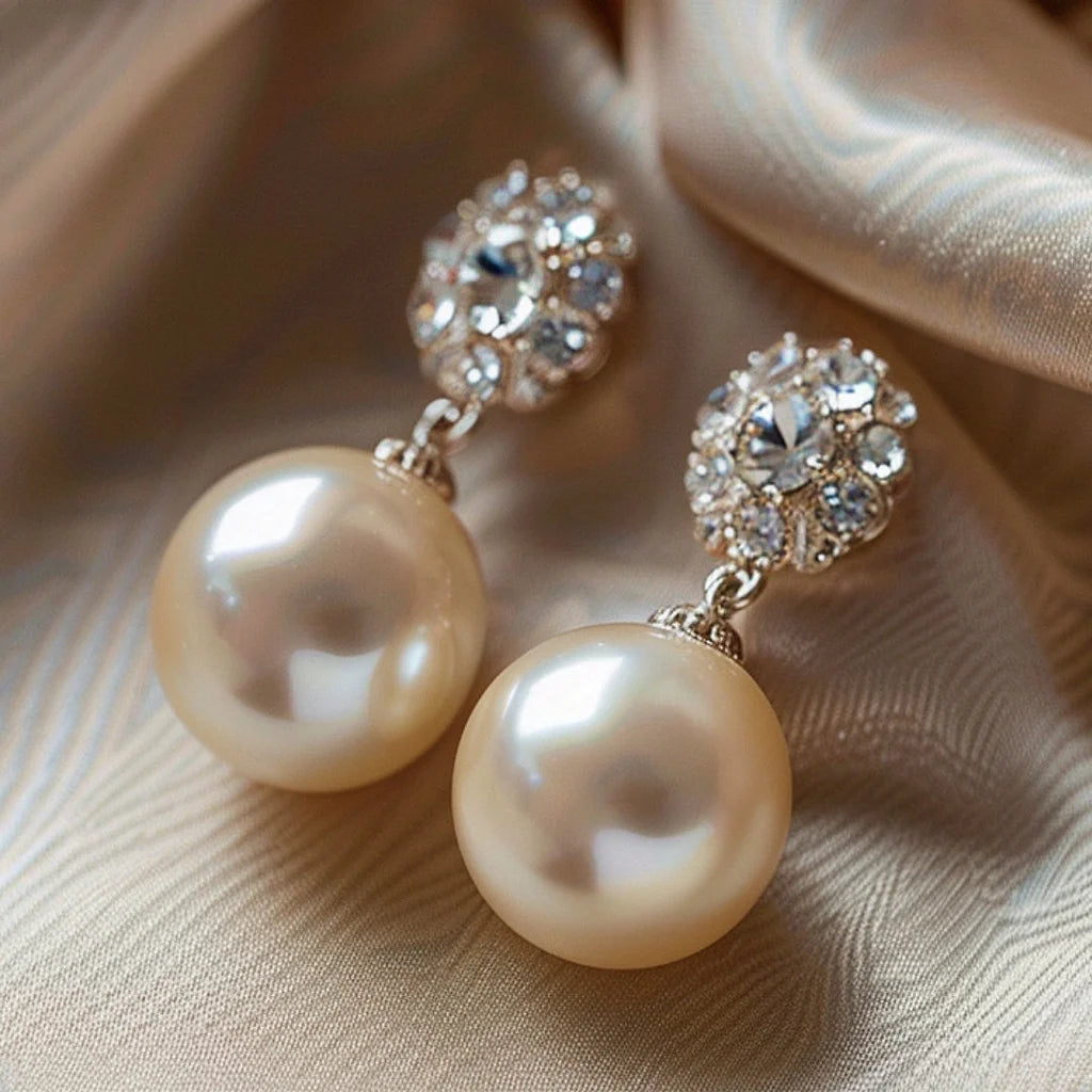 Zirconia & Pearl Earrings