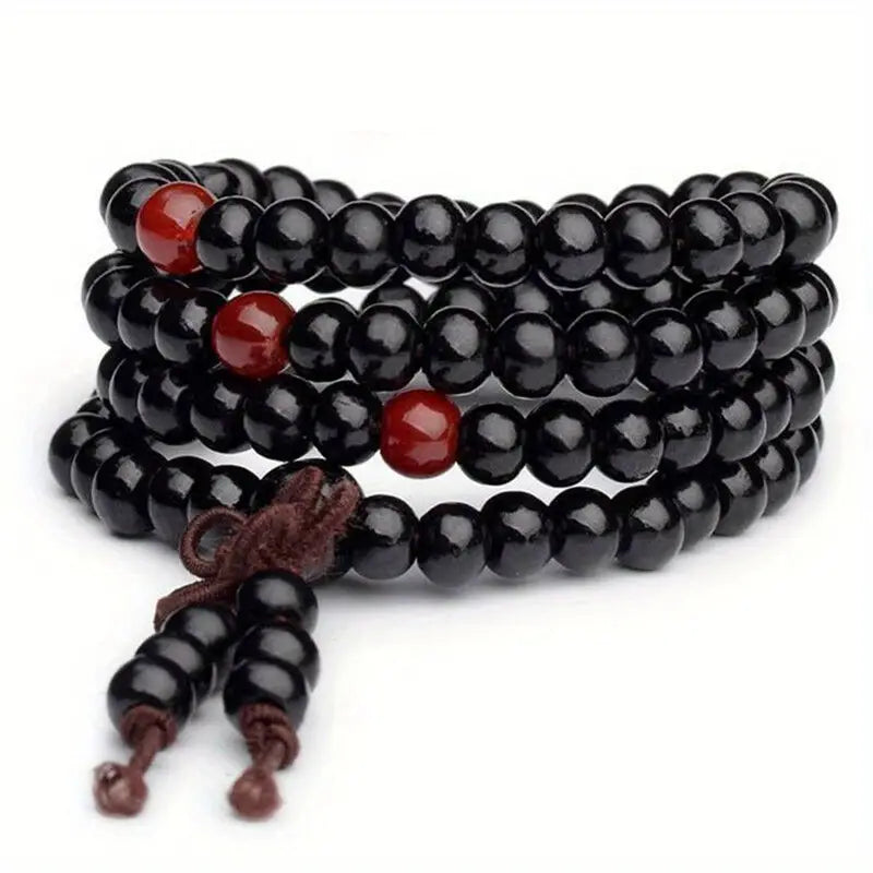 Luxurious Sandalwood Ebony 108 Bead Prayer Bracelet
