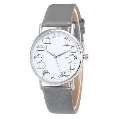 Sophisticated Multicolor Belt Quartz Watch For Women