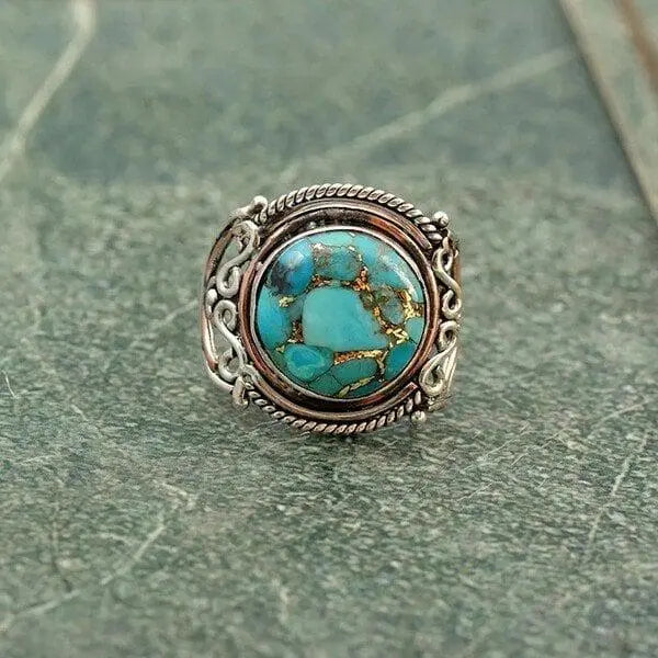 1+1 Offer: Boho Turquoise Ring
