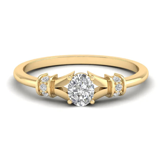 Gold Oval Cut Ring