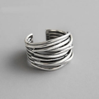1+1 Offer: Silver Adjustable Layered Ring