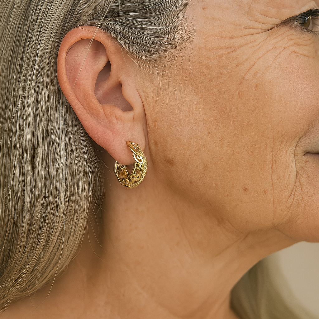1+1 Offer: Minimalist Mandala Earrings in Gold