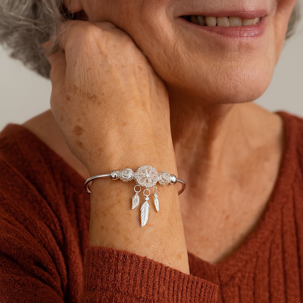 1+1 Offer: Silver Adjustable Dreamcatcher Bracelet