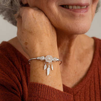 1+1 Offer: Silver Adjustable Dreamcatcher Bracelet