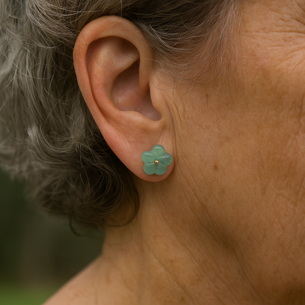 1+1 Offer: Vintage Turquoise Crystal Flower Earrings