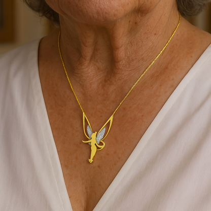 1+1 Offer: Fairy Necklace in Gold and Silver