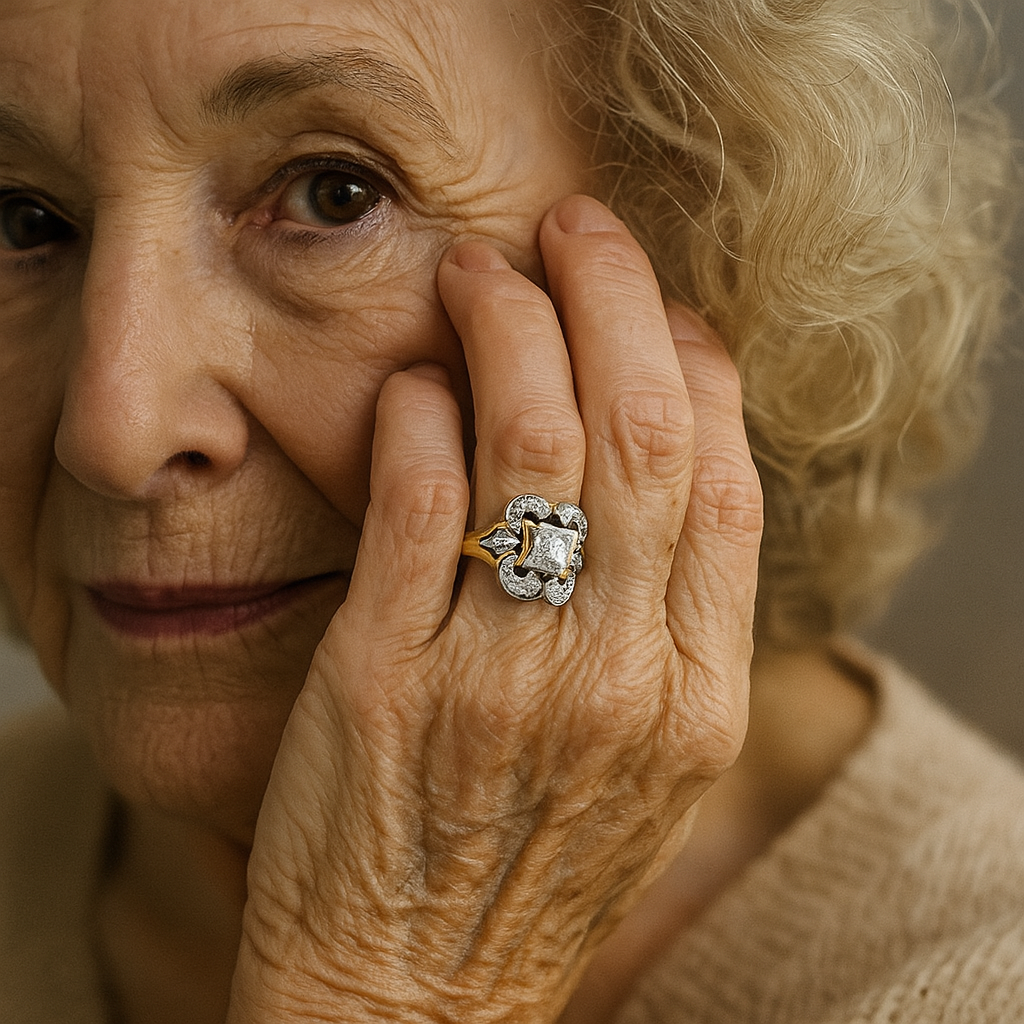 1+1 Offer: Vintage Zirconia Gold Ring