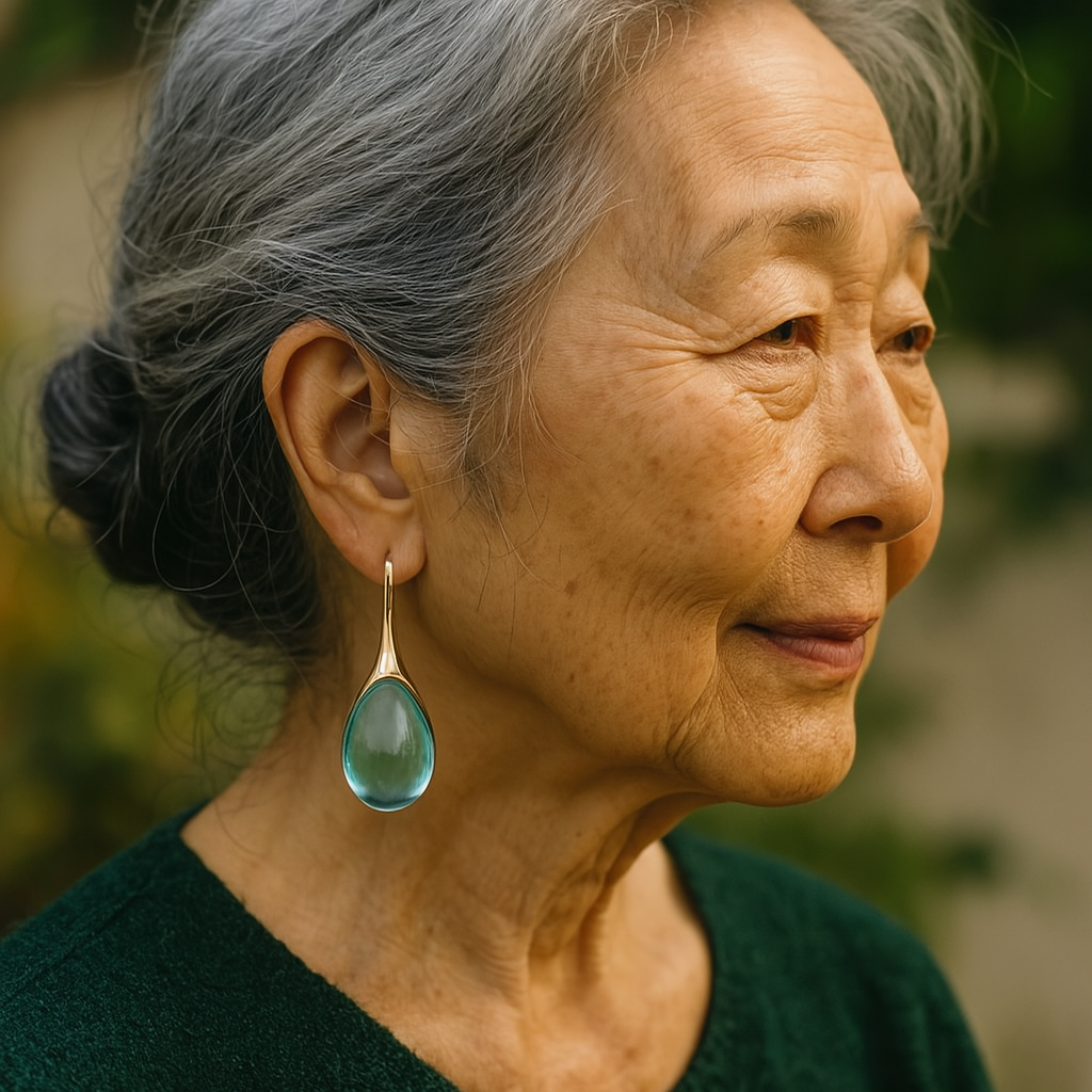 1+1 Offer: Crystal drop earrings in gold and silver