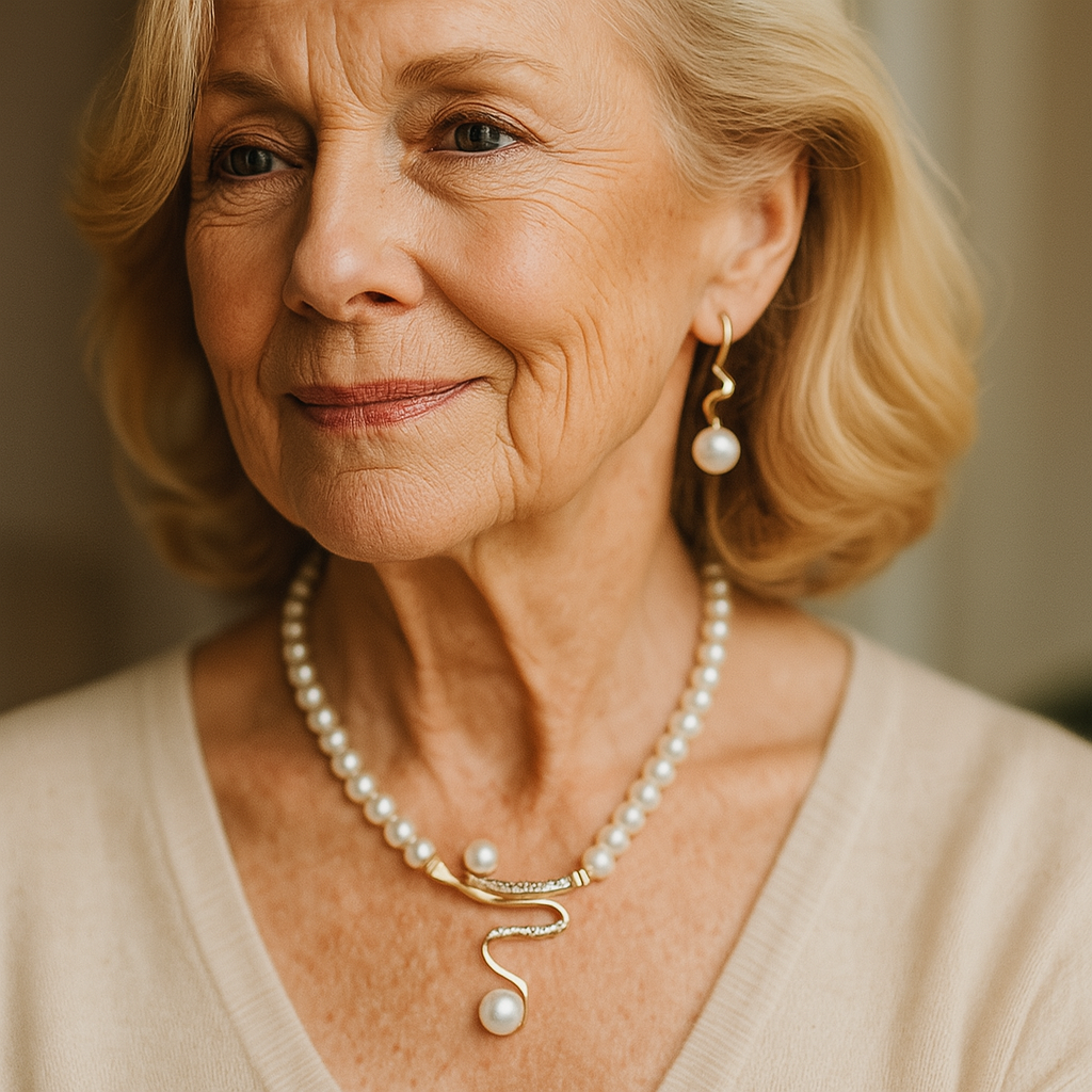 1+1 Offer: Natural Pearl Necklace + Earring Set