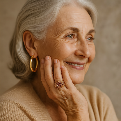 1+1 Offer: Golden Flower Ring