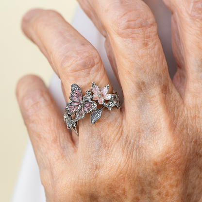 1+1 Offer: Fashion delicate gold color flower butterfly rings for women party accessories gifts custom jewelry