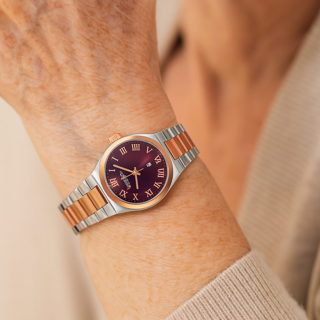 Elegant Minimalist Ladies Watch With Roman Numerals