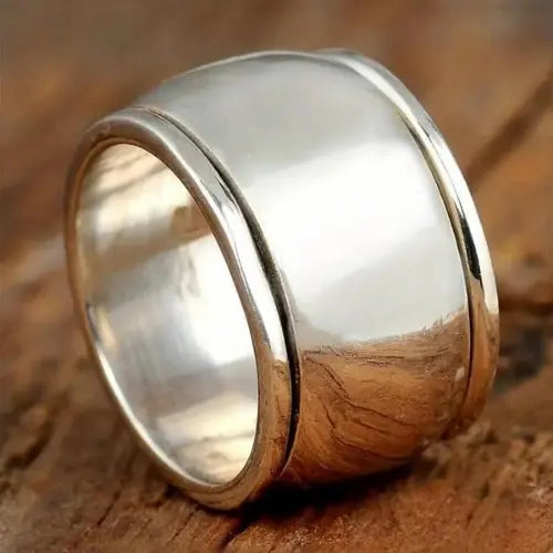 1+1 Offer: Classic Wide Silver Band Ring
