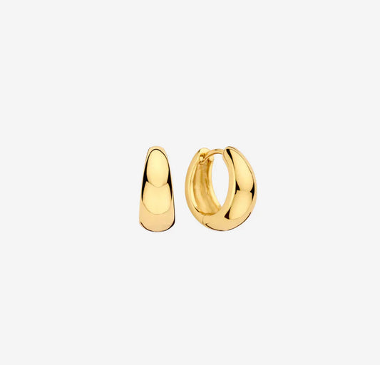 Elegant Rue Hoops | 18K Gold