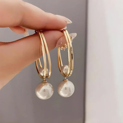 Vintage Charming Pearl Earrings