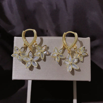Creative Spring Star Earrings with Pendant