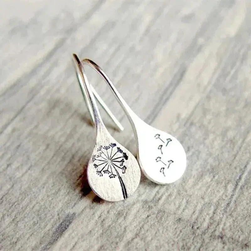 1+1 Offer: Silver Dandelion Earrings