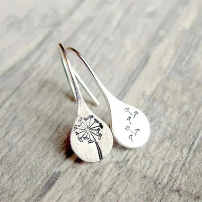1+1 Offer: Silver Dandelion Earrings