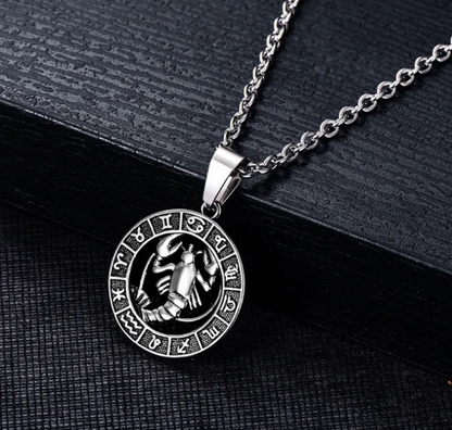 Stainless Steel Cancer Zodiac Pendant