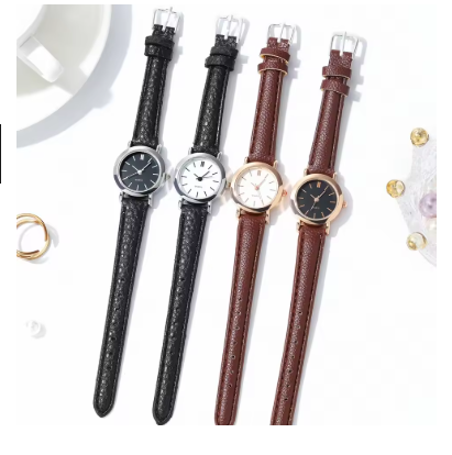 Exquisite Calfskin Leather Timepiece With Petite Dial