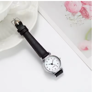 Luxurious Minimalist Dial Ladies Timepiece Silvertone