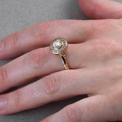 Gold Micro-Inlaid Ring