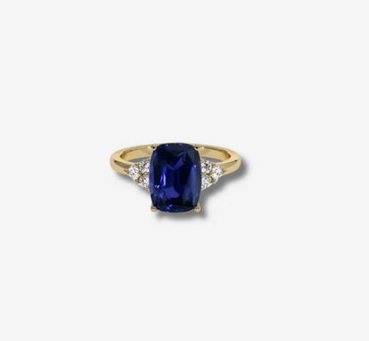 Josephine | Gold Ring With Blue Zircon